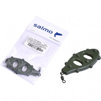 Груз SALMO с вертлюгой Turtle Swivel green 080г