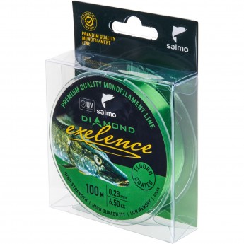 Леска монофильная SALMO DIAMOND EXELENCE FLUORO COATED Green 100/028 Леска монофильная SALMO DIAMOND EXELENCE FLUORO COATED Green 100/028