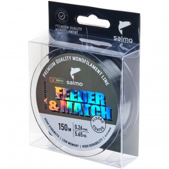 Леска монофильная SALMO DIAMOND FEEDER & MATCH FLUORO COATED Olive Green 150/026 Леска монофильная SALMO DIAMOND FEEDER & MATCH FLUORO COATED Olive Green 150/026